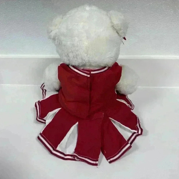Build A Bear!! Vintage Cheerleader Teddy Bear Plush Cheer White & Red Outfit - Picture 4 of 15